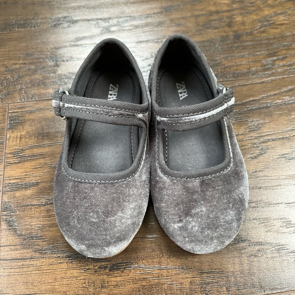 Zara Velvet Ballet Flats Toddler